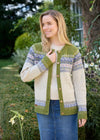 Fair Isle Pure Wool Cardigan | Olive
