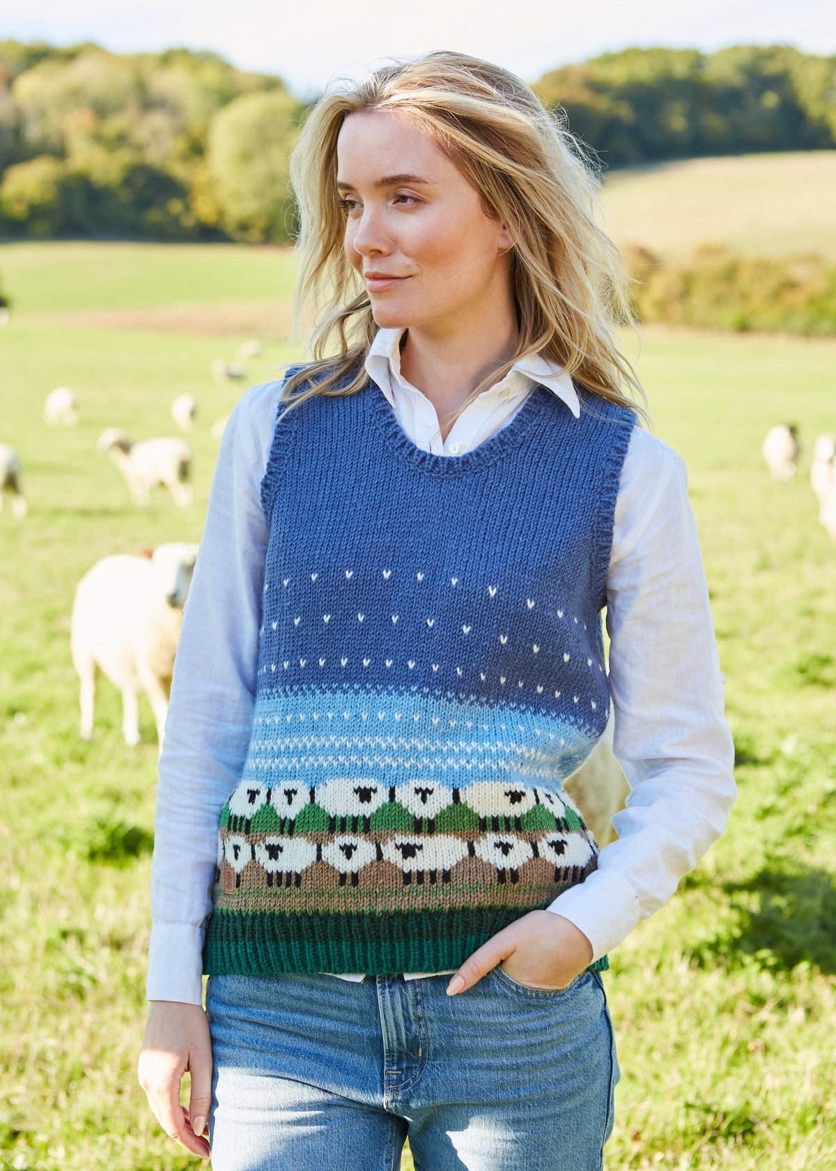 Ladies Pure Wool Sheep Vest