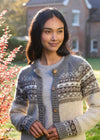 Fairisle Wool Cardigan | Natural Grey