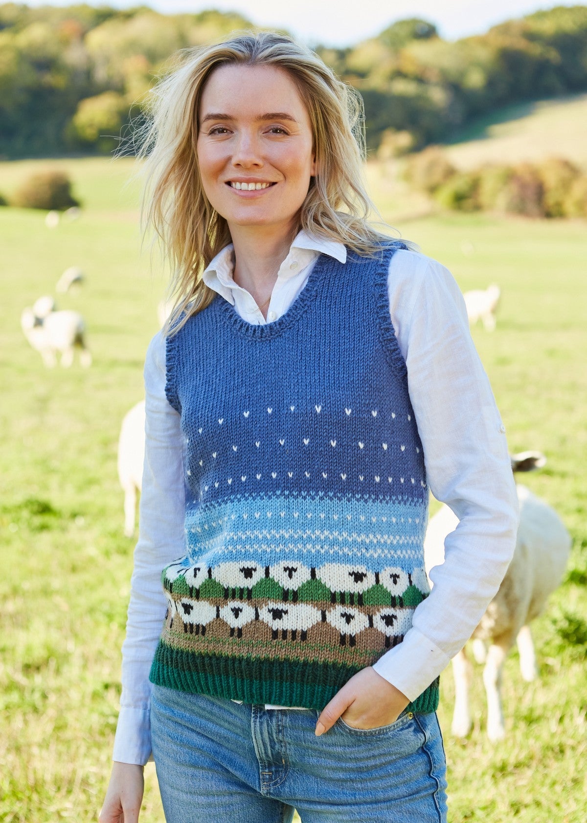 Ladies Pure Wool Sheep Vest
