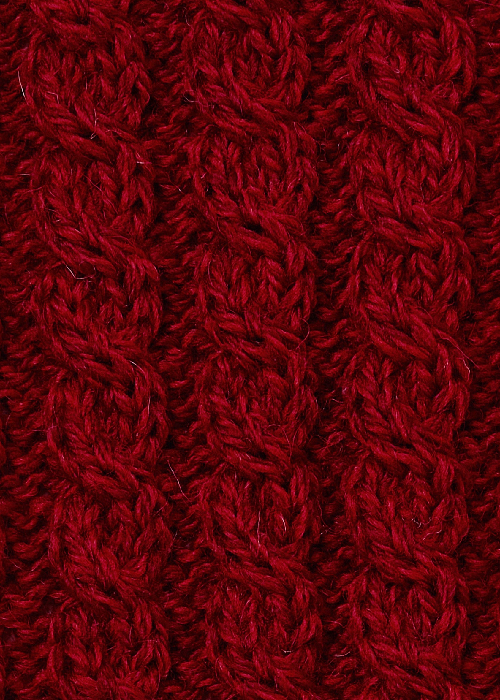 Aran V Neck Vest | Red - Clearance