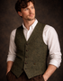 Donegal Tweed Green Waistcoat - Premium Irish Heritage - Hatman of Ireland