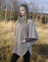 Aran Crafts Women's Oatmeal Funnel Neck Merino Wool Cardigan | Made in Ireland