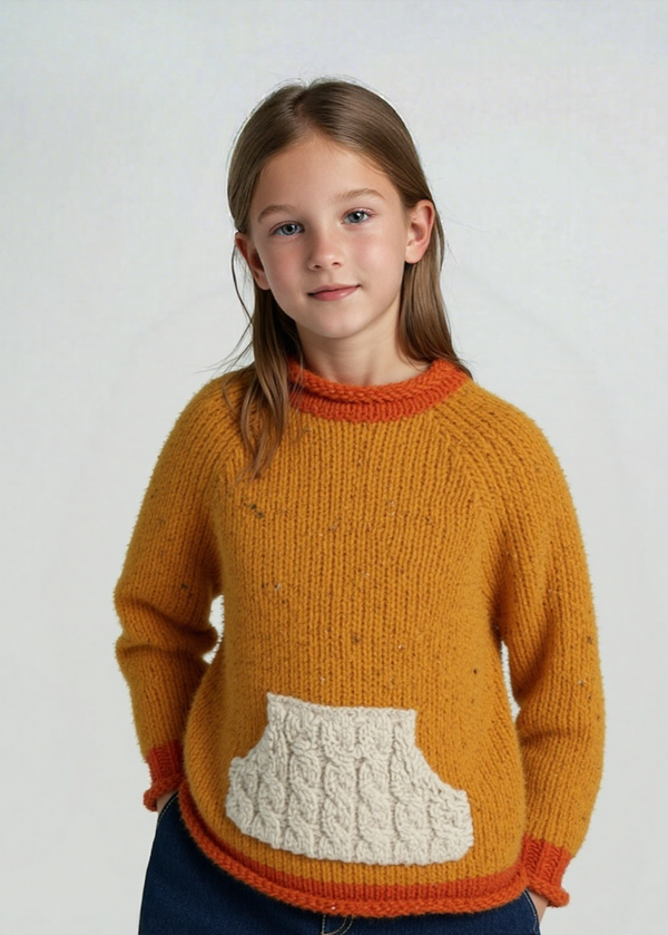 Childrens Roll Neck Sweater | Kangaroo Pocket