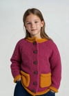 Childrens Roll Neck Cardigan | Donegal Wool
