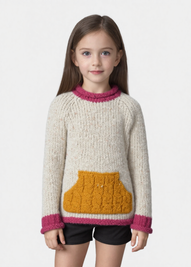 Childrens Roll Neck Sweater | Kangaroo Pocket