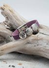 Celtic Leather Purple Aoife Cuff Bracelet