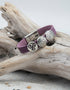 Celtic Leather Purple Aoife Cuff Bracelet