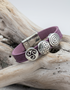 Celtic Leather Purple Aoife Cuff Bracelet