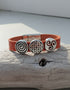 Celtic Leather Red Aoife Cuff Bracelet