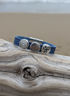 Celtic Leather Blue Aoife Cuff Bracelet
