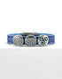 Celtic Leather Blue Aoife Cuff Bracelet