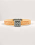 Braden Tan Celtic Cuff Leather Bracelet