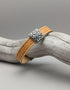 Braden Tan Celtic Cuff Leather Bracelet