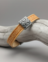 Braden Tan Celtic Cuff Leather Bracelet