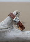 Braden Brown Celtic Cuff Leather Bracelet