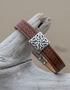 Braden Brown Celtic Cuff Leather Bracelet