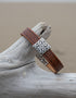 Braden Brown Celtic Cuff Leather Bracelet