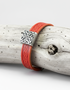 Braden Red Celtic Cuff Leather Bracelet