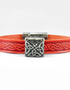 Braden Red Celtic Cuff Leather Bracelet