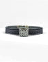 Braden Black Celtic Cuff Leather Bracelet