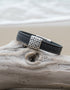 Braden Black Celtic Cuff Leather Bracelet