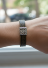 Braden Green Celtic Cuff Leather Bracelet