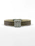 Braden Green Celtic Cuff Leather Bracelet