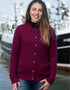 Aran Lumber Cardigan | Raspberry Marl