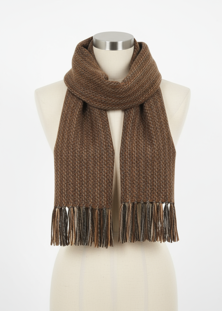 Mucros Alpaca Scarf | Brown Mix
