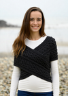Aran Crossover Wrap | Black