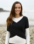 Aran Crossover Wrap | Black