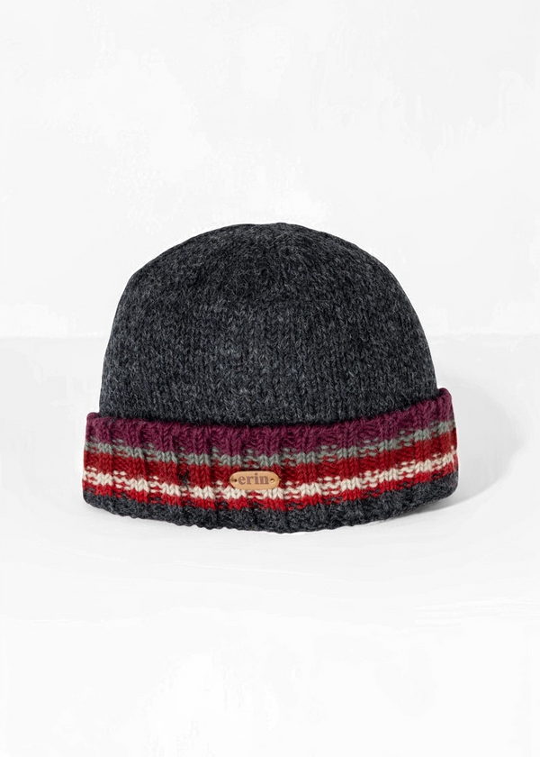 Rib Pullon Turnup Hat | Red