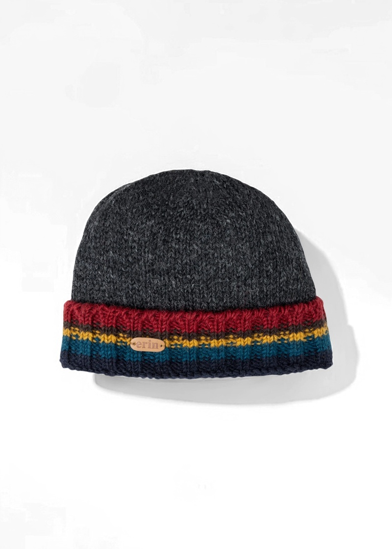 Rib Pullon Turnup Hat | Charcoal