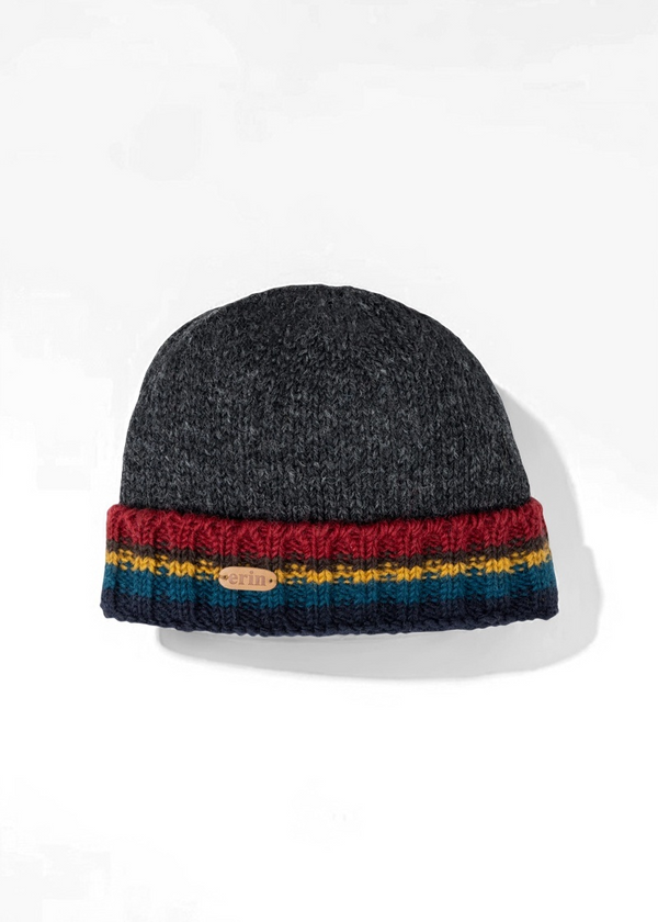 Rib Pullon Turnup Hat | Charcoal
