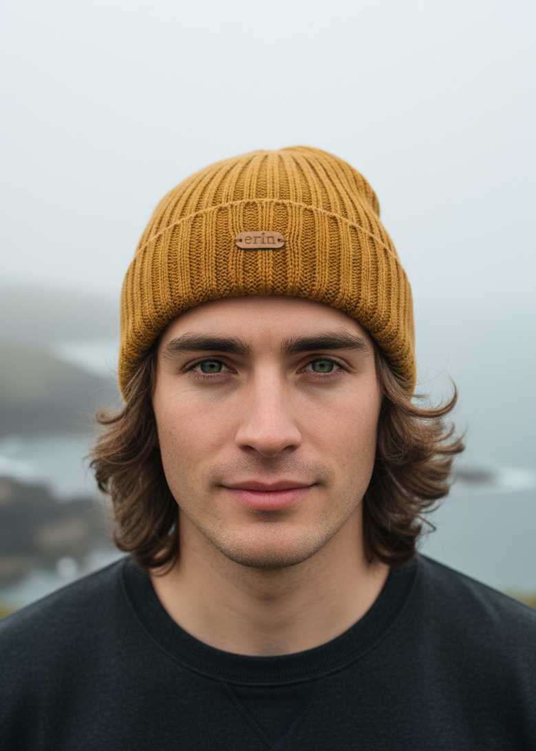 Rib Pullon Hat Turnup | Mustard