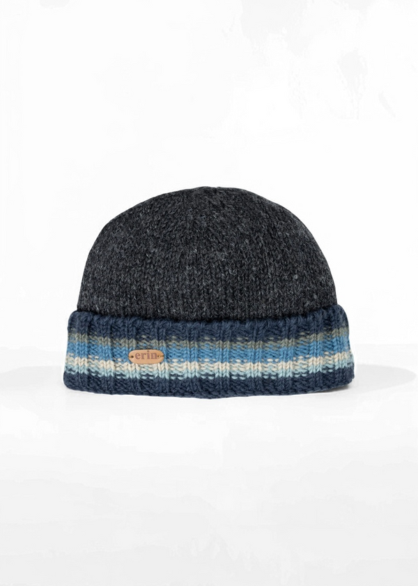 Rib Pullon Turnup Hat | Blue