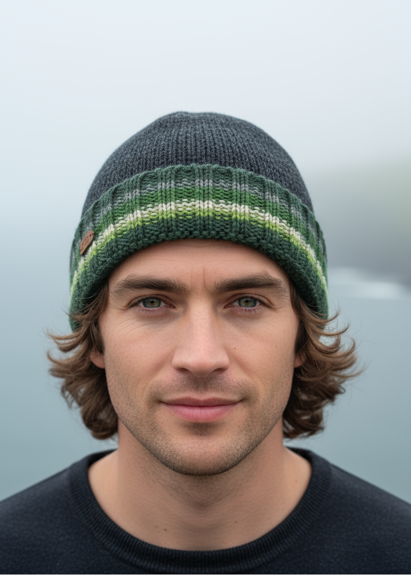 Erin Rib Pullon Turnup Hat | Green