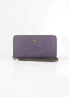 Mucros Tweed Wallet | Purple Herringbone
