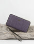 Mucros Tweed Wallet | Purple Herringbone