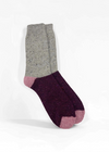 Tricolor 100% Merino Wool Socks | Beige
