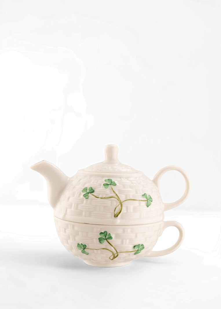 Belleek Classic Shamrock Tea for One