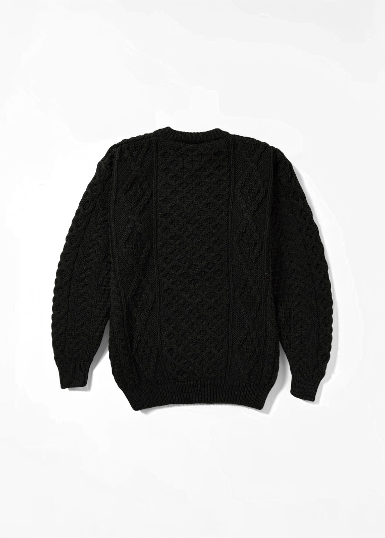 Aran Wool Sweater | Army Green