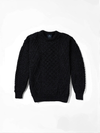 Unisex Aran Wool Sweater | Charcoal - Clearance *XS & S Only*