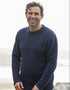 Raheen Tweed Roll Neck Mens Sweater | Navy