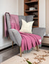 Mcnutt Cashmere Merino Throw | Northern Lights Fuchsia