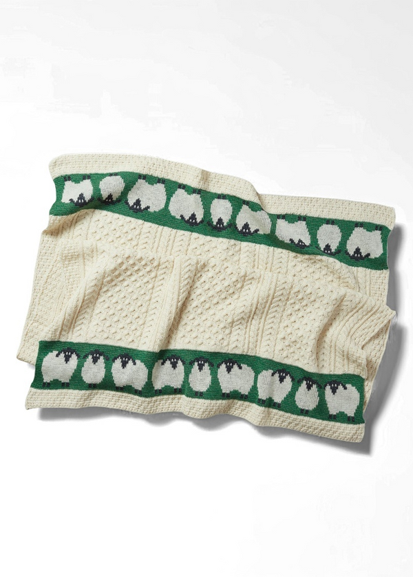 Merino Wool Aran Sheep Throw