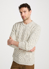 Aran Wool Sweater | Flecked Cream