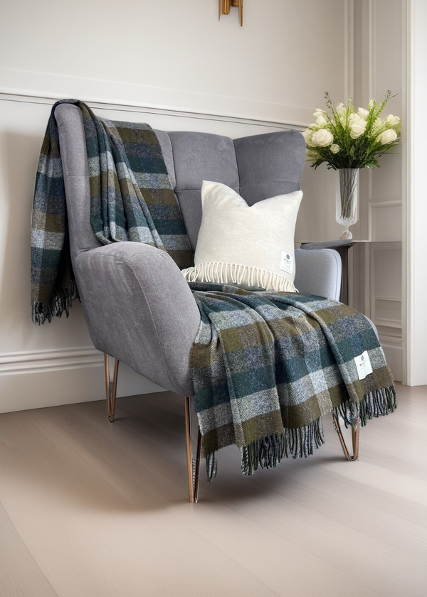 McNutt Wool Throw | Forest Block