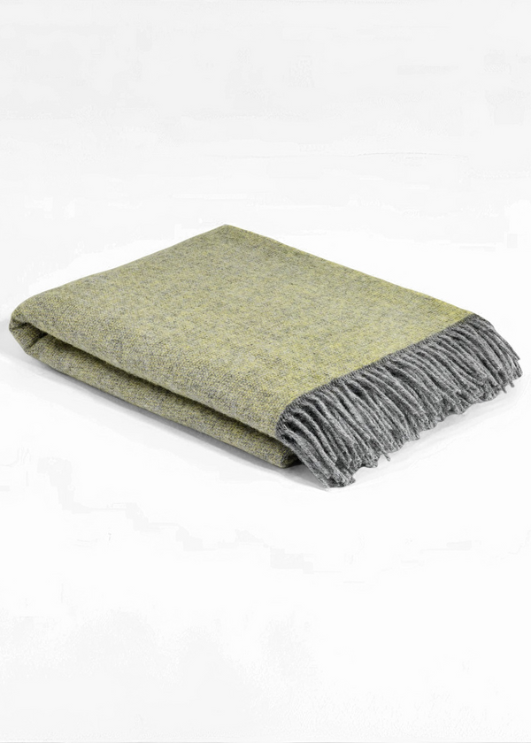 Mcnutt Pure Wool Throw | Cosy Lemon